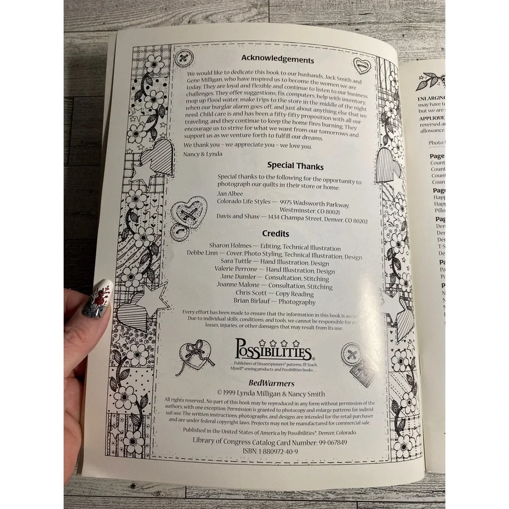 BedWarmers Lynda Milligan & Nancy‎ Smith 1999 Quilting Patterns Comforter Covers